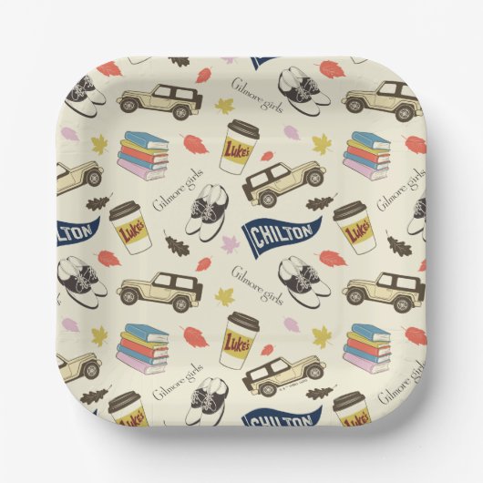 Gilmore Girls Chilton Fall Pattern ペーパープレート (正面)