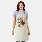 Gilmore Girls Luke’s Coffee IV Quote エプロン (着用した状態)