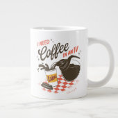 Gilmore Girls Luke’s Coffee IV Quote ジャンボコーヒーマグカップ (右)