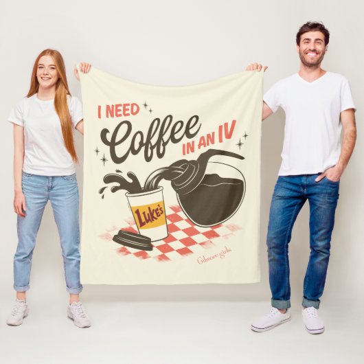 Gilmore Girls Luke’s Coffee IV Quote フリースブランケット (インサイチュ)