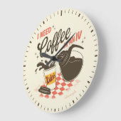 Gilmore Girls Luke’s Coffee IV Quote ラージ壁時計 (傾斜)