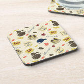 Gilmore Girls Lunch at Luke’s Pattern コースター (左側)