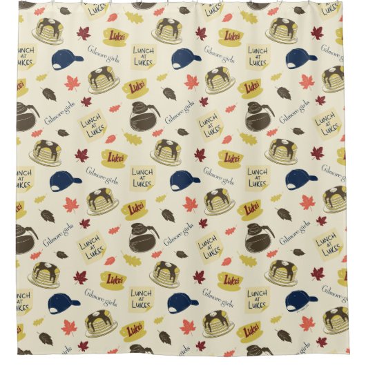 Gilmore Girls Lunch at Luke’s Pattern シャワーカーテン (正面)