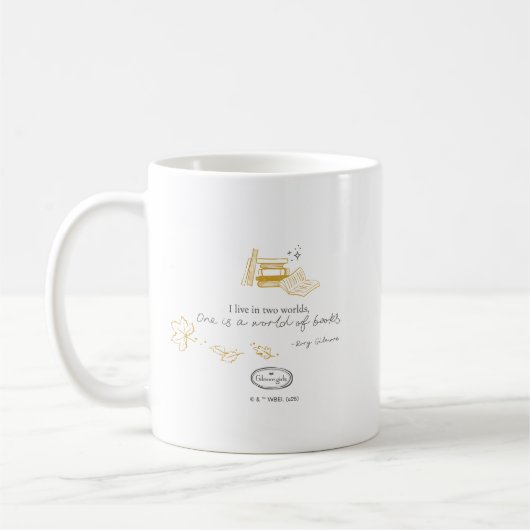 Gilmore Girls Rory Book Quote Design コーヒーマグカップ (左)
