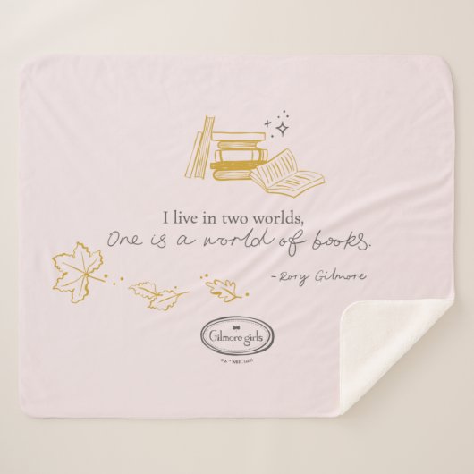 Gilmore Girls Rory Book Quote Design シェルパブランケット (正面(横))