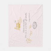 Gilmore Girls Rory Book Quote Design フリースブランケット (正面)