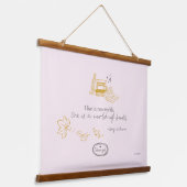 Gilmore Girls Rory Book Quote Design 吊り下げ型タペストリー (傾斜あり)