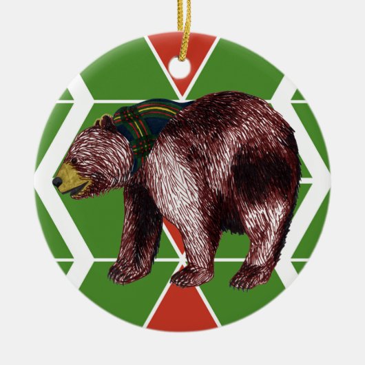 Gilwellくまのシェブロンのオーナメント セラミックオーナメント (正面)