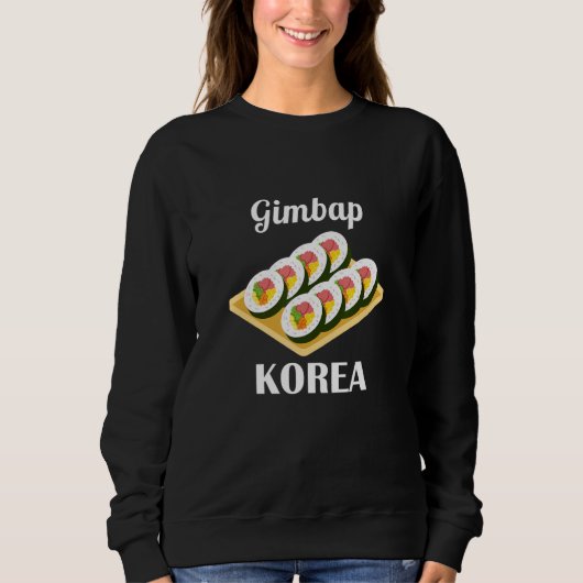 Gimbap Traditional Korean Food Korea Flag スウェットシャツ (正面)