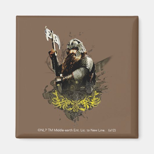 GIMLI™とAxベクトルコラージュ マグネット (正面)