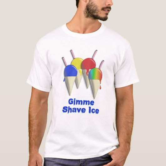 Gimmeの髭そりの氷のハワイアンによって剃られる氷のワイシャツ Tシャツ (正面)
