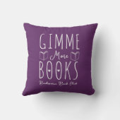 Gimmeもっと本を持つブックラバーカスタムズ クッション (裏面)
