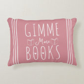 Gimmeもっと本ピンクの本愛好家アクセント枕 アクセントクッション (正面)