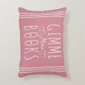 Gimmeもっと本ピンクの本愛好家アクセント枕 アクセントクッション (正面(垂直))