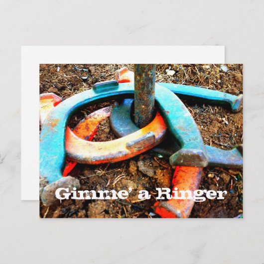 Gimme信号器の蹄鉄のピッチングのギフト ポストカード (正面/裏面)