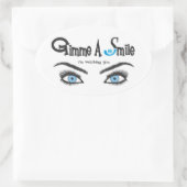 Gimme Aスマイル 楕円形シール (バッグ)