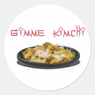 Gimme Kimchi Kimchiの恋人の円形のステッカー ラウンドシール