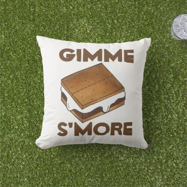Gimme S'more Campfire Marshmallow Smoresグルメ クッション (芝生)