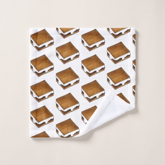 Gimme Smore Campfire S'mores Marshmallow Smores バスタオルセット (ウォッシュタオル)