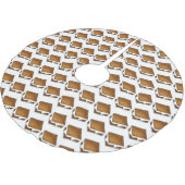 Gimme S'more Campfire S'mores toasted Marshmallow ブラッシュドポリエステルツリースカート (アングル)