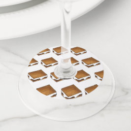Gimme S'more Campfire S'mores toasted Marshmallow ワイングラスタグ