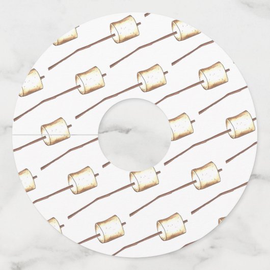 Gimme S'more Campfire S'mores toasted Marshmallow ワイングラスタグ (裏面)