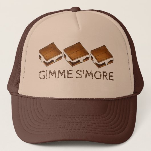 Gimme Smore Chocolate S'mores Camping Campfire キャップ (正面)