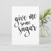 Gimme Some Sugar ブラックスクリプト 5x7 ウェディングサイン (スタンド正面)