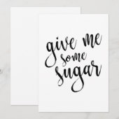 Gimme Some Sugar ブラックスクリプト 5x7 ウェディングサイン (正面/裏面)