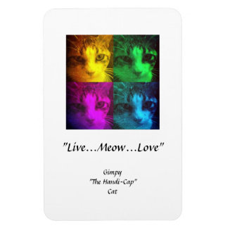 Gimpy "Live...Meow...Love"プレミアムFlexiマグネット マグネット