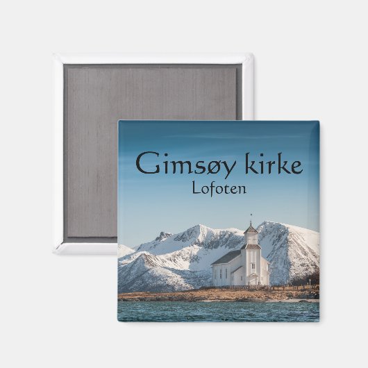 Gimsoy Church Lofoten マグネット (正面/裏面)