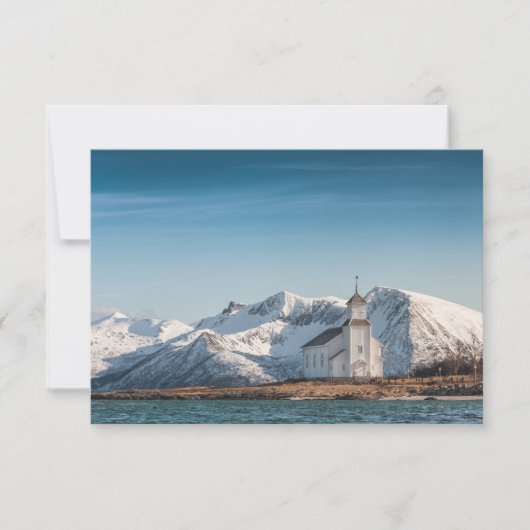 Gimsoy Church Lofoten Norwayカード (正面)