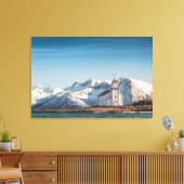 Gimsoy Church Lofoten Norway キャンバスプリント (インサイチュ (リビング))