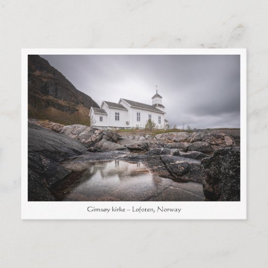Gimsoy Church Lofoten Norway ポストカード (正面)