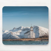 Gimsoy Church Lofoten Norway マウスパッド (正面)