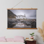 Gimsoy Church Lofoten Norway 吊り下げ型タペストリー (寝室)