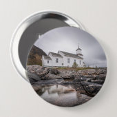 Gimsoy Church Lofoten Norway 缶バッジ (正面&裏面)