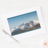 Gimsoy Church Lofoten Norway 長方形シール (封筒)