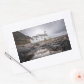 Gimsoy Church Lofoten Norway 長方形シール (封筒)