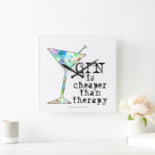 GINはセラピー'よりも安い スクエア壁時計 (ホーム)