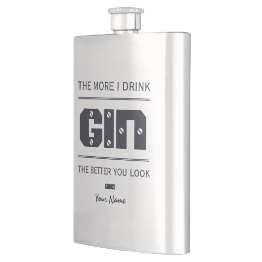 GINカスタムモノグラムフラスコ フラスク (左)