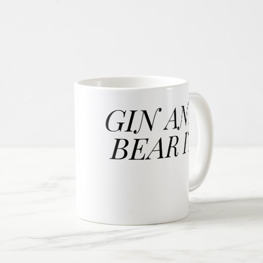 Gin and Bear It Funny | Gin Lover Gift コーヒーマグカップ (正面右)