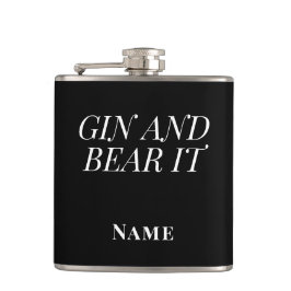 Gin and Bear It – Personalised Funny Gin フラスク