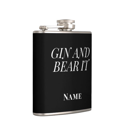 Gin and Bear It – Personalised Funny Gin フラスク (右)