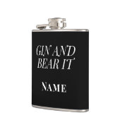 Gin and Bear It – Personalised Funny Gin フラスク (左)