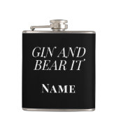 Gin and Bear It – Personalised Funny Gin フラスク (正面)