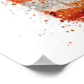 Gin Bottle Wall Art Print 'Blood Orange' ポスター (角)