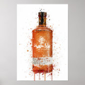 Gin Bottle Wall Art Print 'Blood Orange' ポスター (正面)