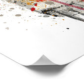 Gin Bottle Wall Art Print 'Crimson' ポスター (角)