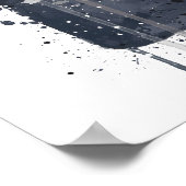 Gin Bottle Wall Art Print 'Dark Granite' ポスター (角)